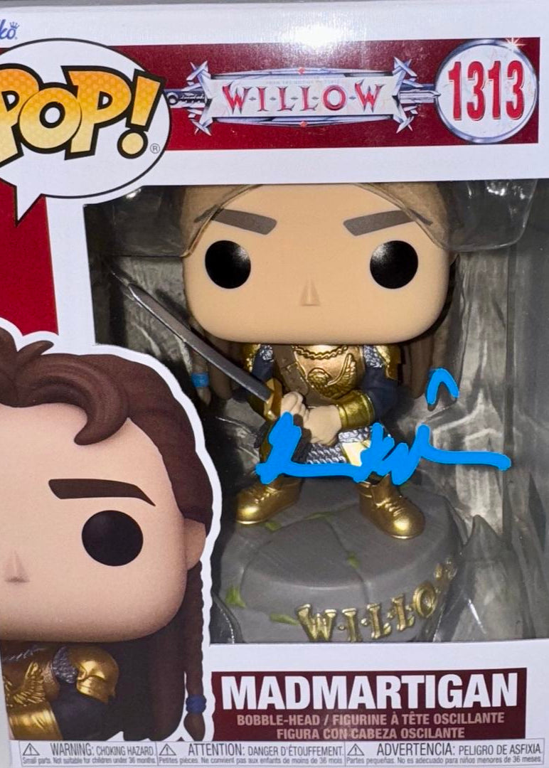 Val Kilmer Signed Funko Pop #1313 "Madmartigan" (Willow) Blue Ink - Celebrity Authentics